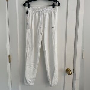 TNA White Sweatpants Boyfriend Fit